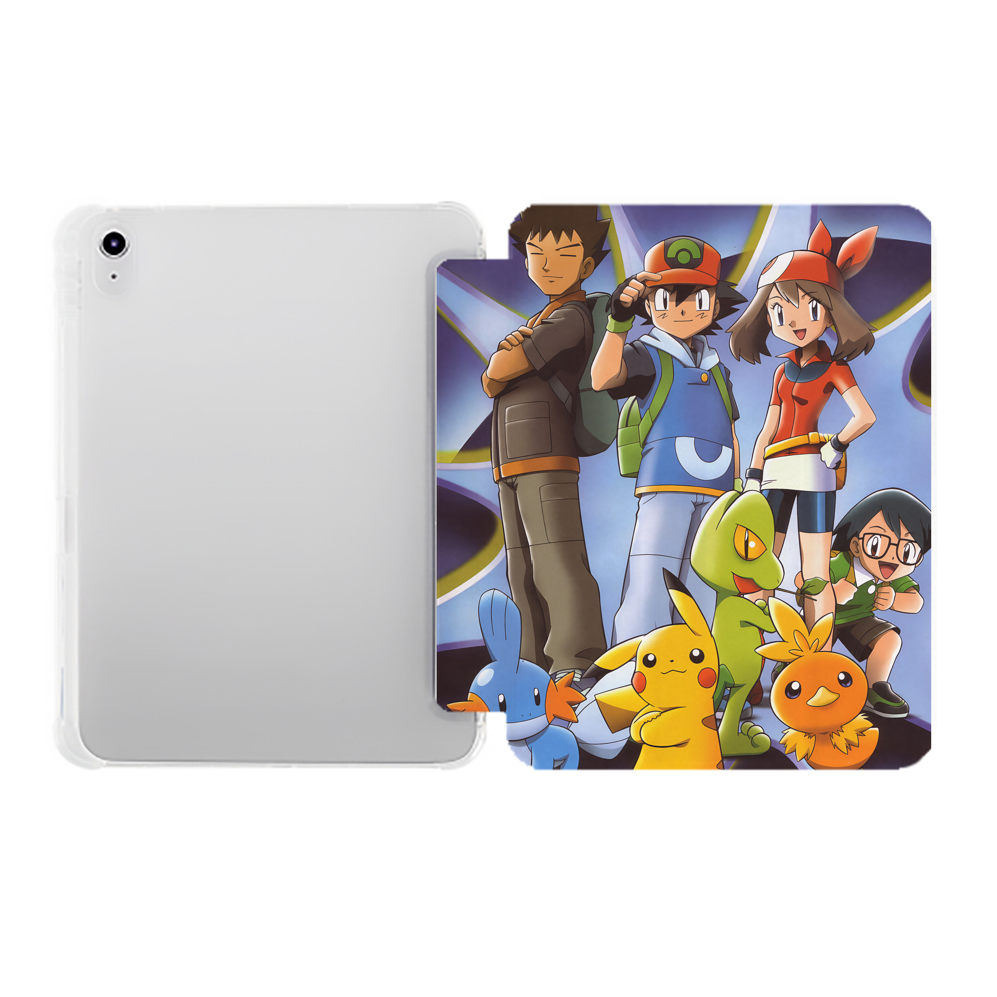 （画像用） ポケットモンスター Pokémon IPad ケース ペン収納付き 三つ折りスタンド PUレザー×シリコン 対応機種9.5/10.5/10.9インチ
